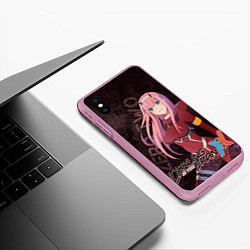 Чехол iPhone XS Max матовый Zero Two Любимый во Франксе, цвет: 3D-розовый — фото 2