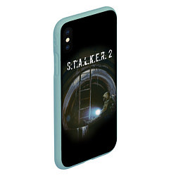 Чехол iPhone XS Max матовый Катакомбы С Т А Л К Е Р 2, цвет: 3D-мятный — фото 2