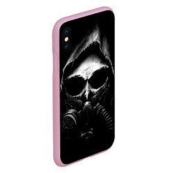 Чехол iPhone XS Max матовый СТАЛКЕР 2 ЧЕРЕП В ПРОТИВОГАЗЕ, цвет: 3D-розовый — фото 2