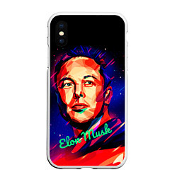 Чехол iPhone XS Max матовый ElonMuskА НА ВАС НЕТ, цвет: 3D-белый