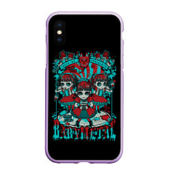 Чехол iPhone XS Max матовый Blue BabyMetal, цвет: 3D-сиреневый