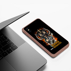 Чехол iPhone XS Max матовый Ленни Килмистер, цвет: 3D-коричневый — фото 2