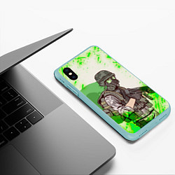 Чехол iPhone XS Max матовый Opposing Force HL Z, цвет: 3D-мятный — фото 2