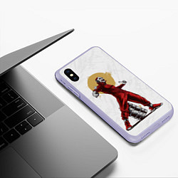 Чехол iPhone XS Max матовый JOES JORDISON SLIPKNOT СЛИПКНОТ Z, цвет: 3D-светло-сиреневый — фото 2