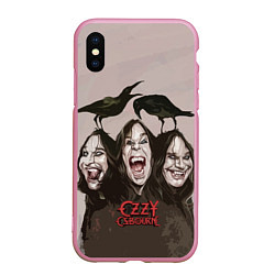 Чехол iPhone XS Max матовый Ozzy Osbourne, цвет: 3D-розовый