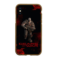 Чехол iPhone XS Max матовый NPC GEARS OF WAR Z, цвет: 3D-коричневый