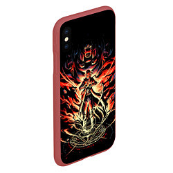 Чехол iPhone XS Max матовый Стальной алхимик, цвет: 3D-красный — фото 2