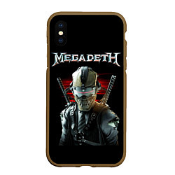 Чехол iPhone XS Max матовый Megadeth, цвет: 3D-коричневый