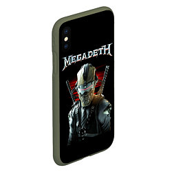 Чехол iPhone XS Max матовый Megadeth, цвет: 3D-темно-зеленый — фото 2