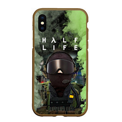 Чехол iPhone XS Max матовый Opposing Force Half-Life спина, цвет: 3D-коричневый