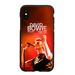 Чехол iPhone XS Max матовый Brilliant Live Adventures - David Bowie, цвет: 3D-черный