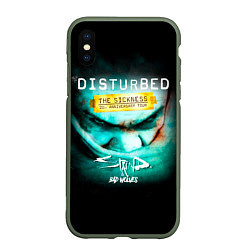 Чехол iPhone XS Max матовый The Sickness - Disturbed, цвет: 3D-темно-зеленый