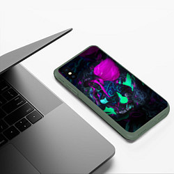 Чехол iPhone XS Max матовый KDA AKALI NEON АКАЛИ НЕОН LEAGUE OF LEGENDS, цвет: 3D-темно-зеленый — фото 2