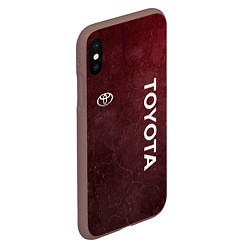 Чехол iPhone XS Max матовый TOYOTA RED GRUNGE, цвет: 3D-коричневый — фото 2