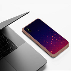 Чехол iPhone XS Max матовый Gradient background, цвет: 3D-коричневый — фото 2