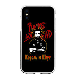 Чехол iPhone XS Max матовый Punks Not Dead КиШ, цвет: 3D-белый