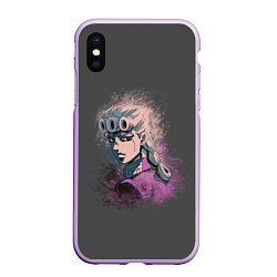 Чехол iPhone XS Max матовый Giorno Giovanna Paints, цвет: 3D-сиреневый