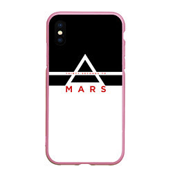 Чехол iPhone XS Max матовый Thirty Seconds to Mars черно-белая