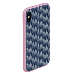 Чехол iPhone XS Max матовый Еловый Лес, цвет: 3D-розовый — фото 2