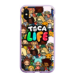 Чехол iPhone XS Max матовый Toca Life: Persons, цвет: 3D-сиреневый