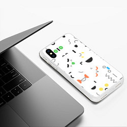 Чехол iPhone XS Max матовый TOCA BOCA УЗОР ФОН, цвет: 3D-белый — фото 2
