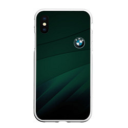 Чехол iPhone XS Max матовый GREEN BMW, цвет: 3D-белый