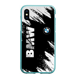 Чехол iPhone XS Max матовый BMW GRUNGE БМВ ГРАНЖ, цвет: 3D-мятный