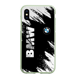 Чехол iPhone XS Max матовый BMW GRUNGE БМВ ГРАНЖ, цвет: 3D-салатовый