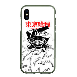 Чехол iPhone XS Max матовый TOKYO GHOUL 1000-7, цвет: 3D-темно-зеленый