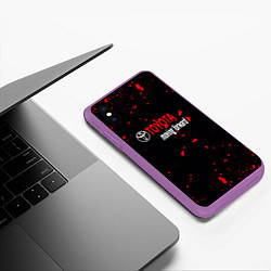 Чехол iPhone XS Max матовый 2022 toyota, цвет: 3D-фиолетовый — фото 2