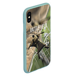 Чехол iPhone XS Max матовый ВЫСАДКА BATTLEFIELD 2042, цвет: 3D-мятный — фото 2