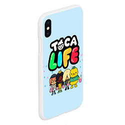 Чехол iPhone XS Max матовый Toca Life: Logo, цвет: 3D-белый — фото 2