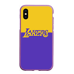 Чехол iPhone XS Max матовый KobeBryant Los Angeles Lakers,, цвет: 3D-фиолетовый