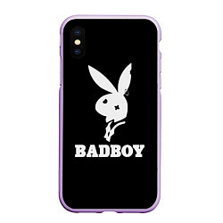 Чехол iPhone XS Max матовый BAD BOY секси, цвет: 3D-сиреневый