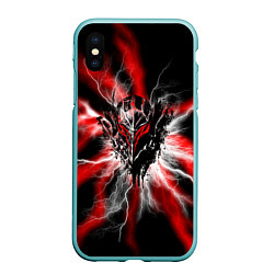 Чехол iPhone XS Max матовый Berserk разряд молнии, цвет: 3D-мятный