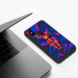 Чехол iPhone XS Max матовый Девушка Meg Brawl Stars, цвет: 3D-черный — фото 2