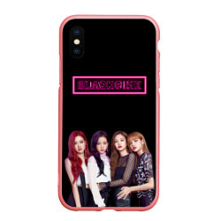 Чехол iPhone XS Max матовый BLACKPINK NEON, цвет: 3D-баблгам