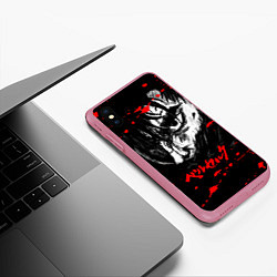 Чехол iPhone XS Max матовый ГАТС БЕРСЕРК BERSERK, цвет: 3D-малиновый — фото 2