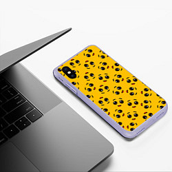 Чехол iPhone XS Max матовый FORTNITE BANANA FACE PATTERN ФОРТНАЙТ ЛИЦО БАНАНА, цвет: 3D-светло-сиреневый — фото 2