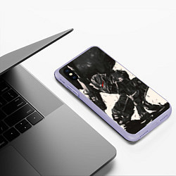 Чехол iPhone XS Max матовый BERSERK ILLUSTRATION БЕРСЕРК, цвет: 3D-светло-сиреневый — фото 2