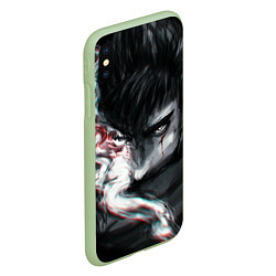 Чехол iPhone XS Max матовый BERSERK БЕРСЕРК ГАТС, цвет: 3D-салатовый — фото 2