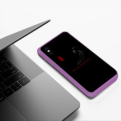 Чехол iPhone XS Max матовый Берсерк berserk аниме,, цвет: 3D-фиолетовый — фото 2
