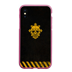 Чехол iPhone XS Max матовый Железные Воины после Ереси цвет легиона, цвет: 3D-малиновый