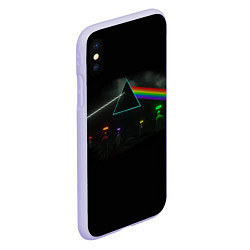 Чехол iPhone XS Max матовый ПИНК ФЛОЙД PINK FLOYD LOGO, цвет: 3D-светло-сиреневый — фото 2