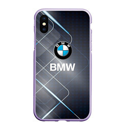 Чехол iPhone XS Max матовый BMW Logo, цвет: 3D-светло-сиреневый