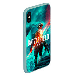 Чехол iPhone XS Max матовый Battlefield 2042 игровой арт, цвет: 3D-мятный — фото 2