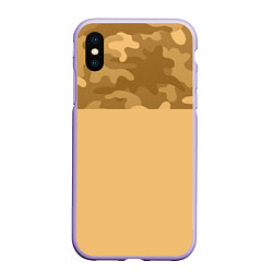 Чехол iPhone XS Max матовый Песочный, цвет: 3D-светло-сиреневый