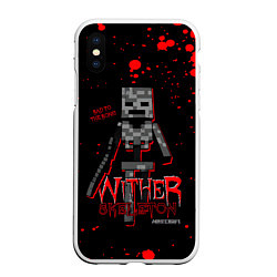 Чехол iPhone XS Max матовый WITHER SKELETON, цвет: 3D-белый