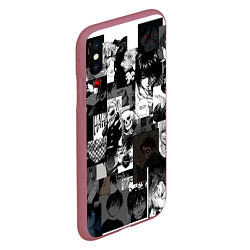Чехол iPhone XS Max матовый Dead Inside Парни, цвет: 3D-малиновый — фото 2