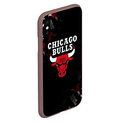 Чехол iPhone XS Max матовый ЧИКАГО БУЛЛС БЫКИ CHICAGO BULLS, цвет: 3D-коричневый — фото 2